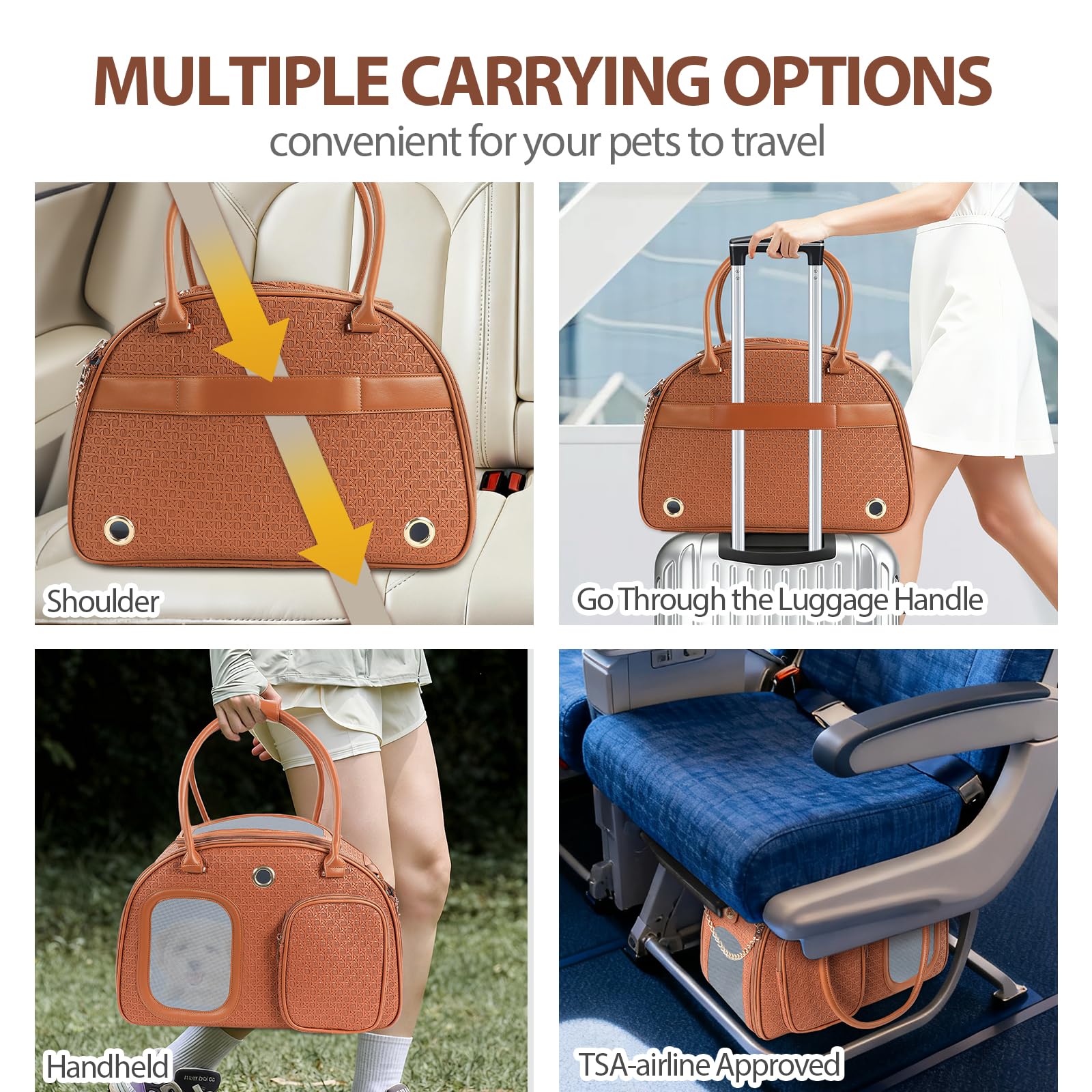 GLOBLYTE dog purse carrier folding design stores flat for compact packing