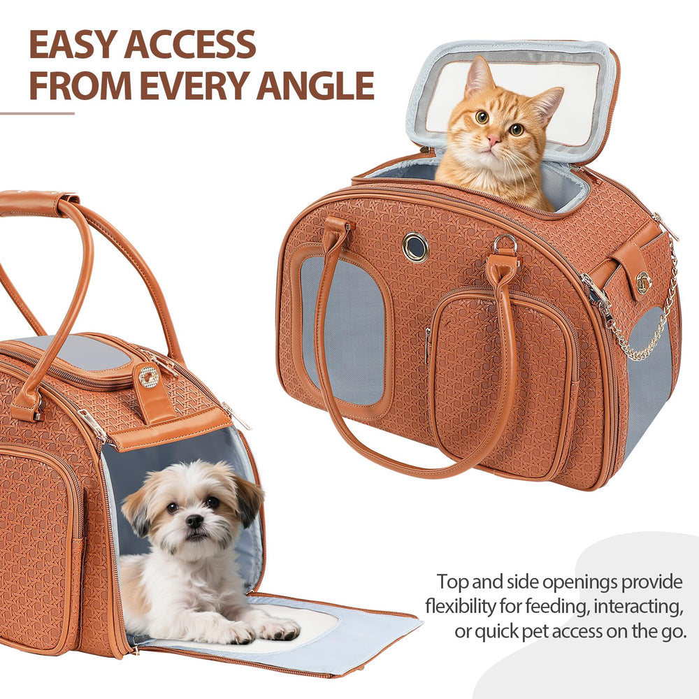 GLOBLYTE dog purse carrier internal leash clip adds on-the-go security