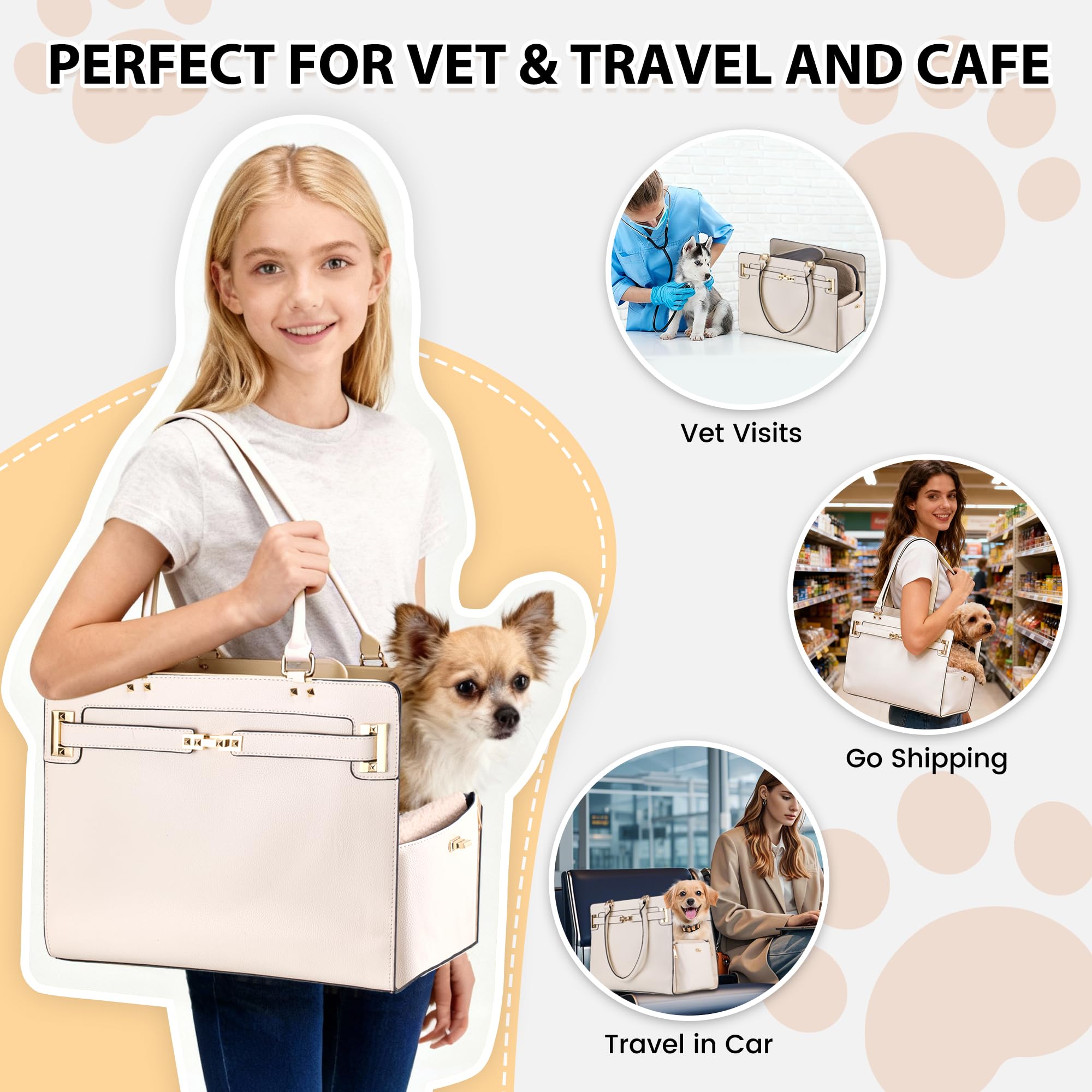 Globlyte dog purse carrier safety leash ensures secure travels for your puppy