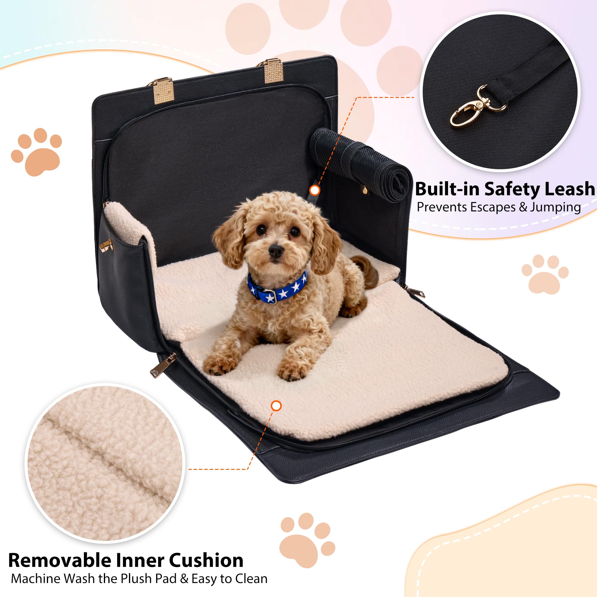 GLOBLYTE dog purse carrier safety leash keeps pets secure