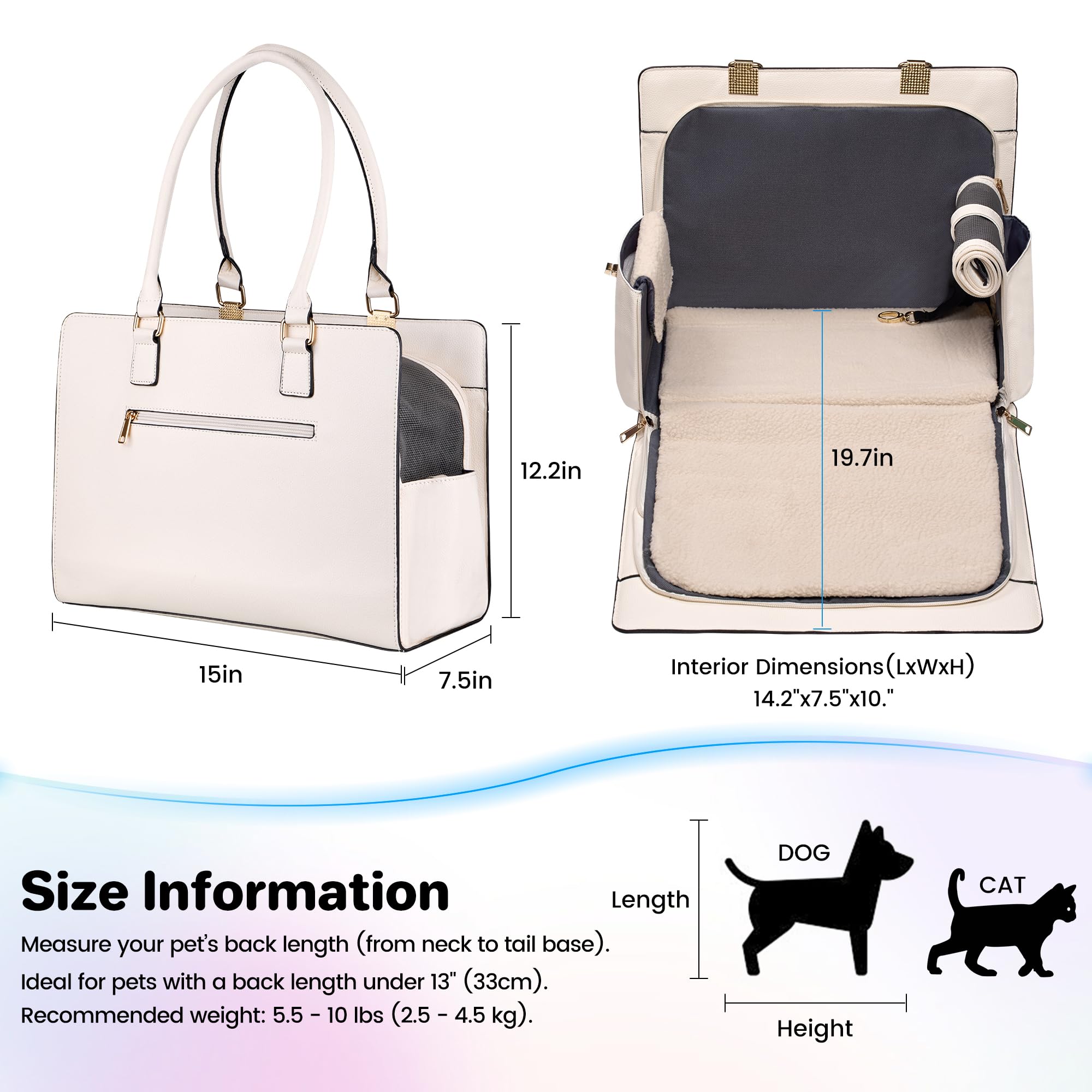 Globlyte dog purse carrier side pocket shows on-the-go storage for essentials