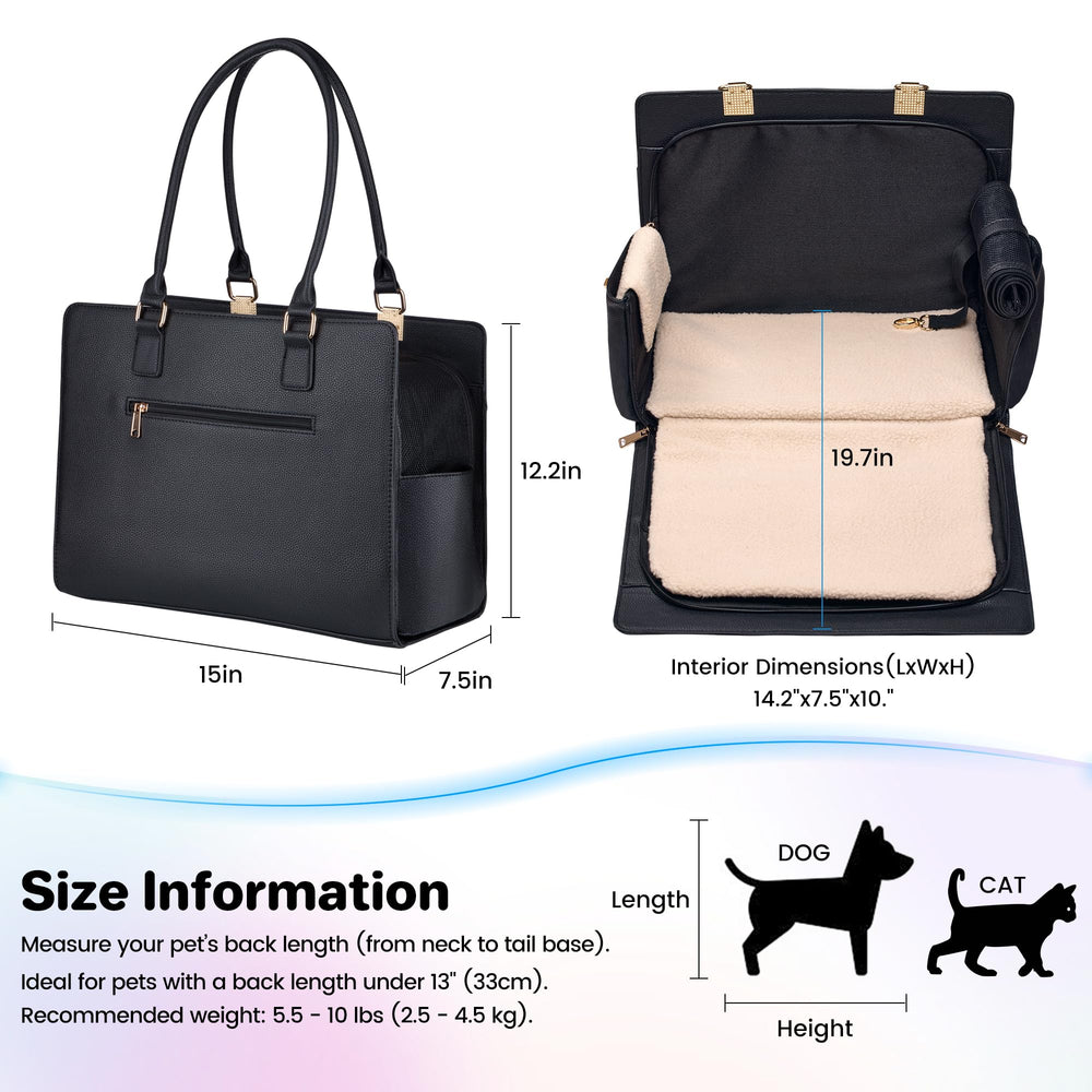 GLOBLYTE dog purse carrier side view highlighting portable, discreet comfort