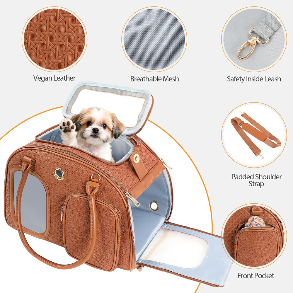 GLOBLYTE dog purse carrier ventilation mesh ensures comfortable airflow during trips
