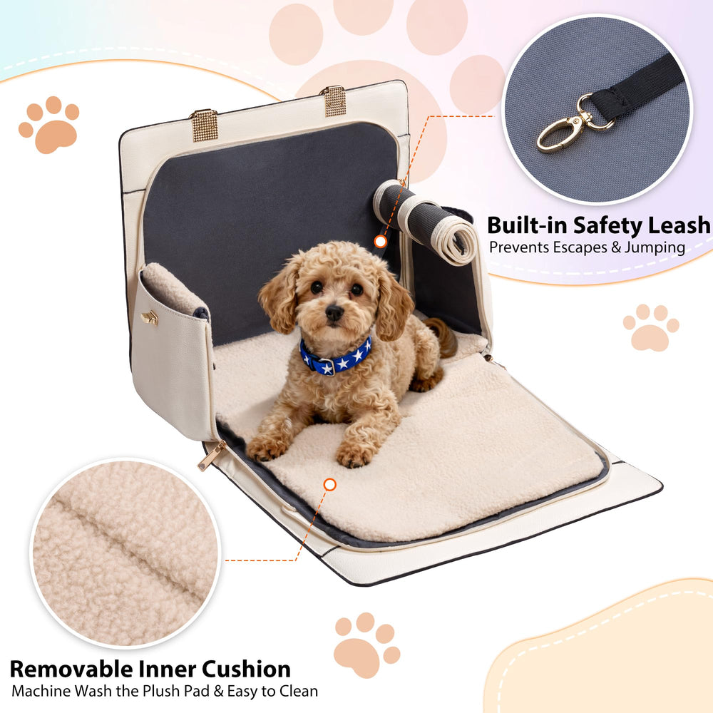 Globlyte dog purse carrier washable cushion keeps pet comfort clean after trips