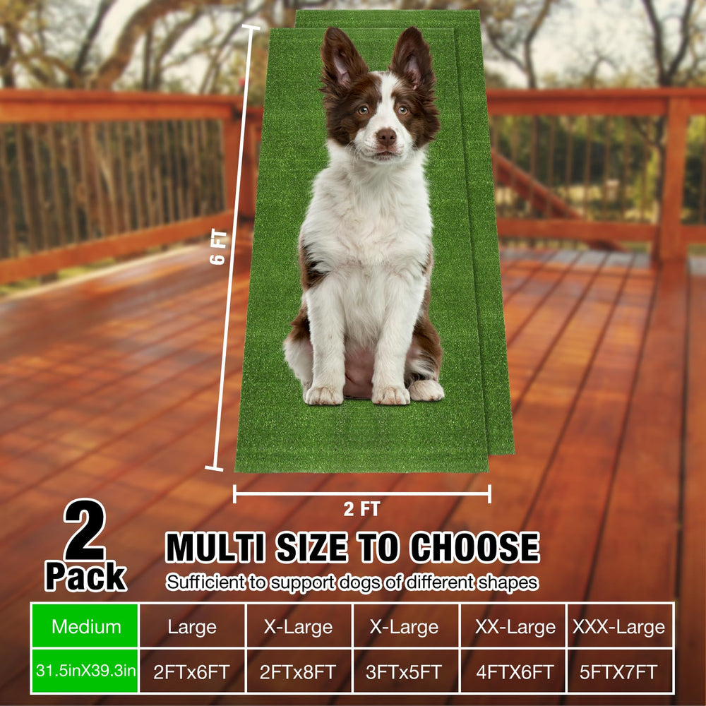 Globreen artificial grass dogs pee pad provides a soft, mess-friendly surface for indoor or outdoor use.