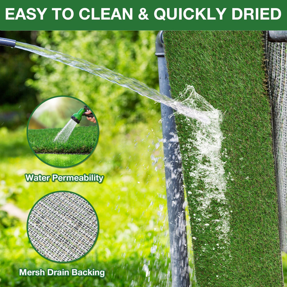 GLOBREEN easy-clean reusable turf ready for washing.