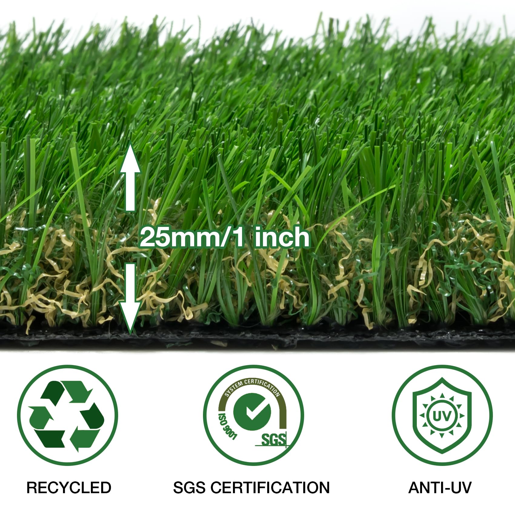 GLOBREEN turf drainage closeup highlights high drainage capability.
