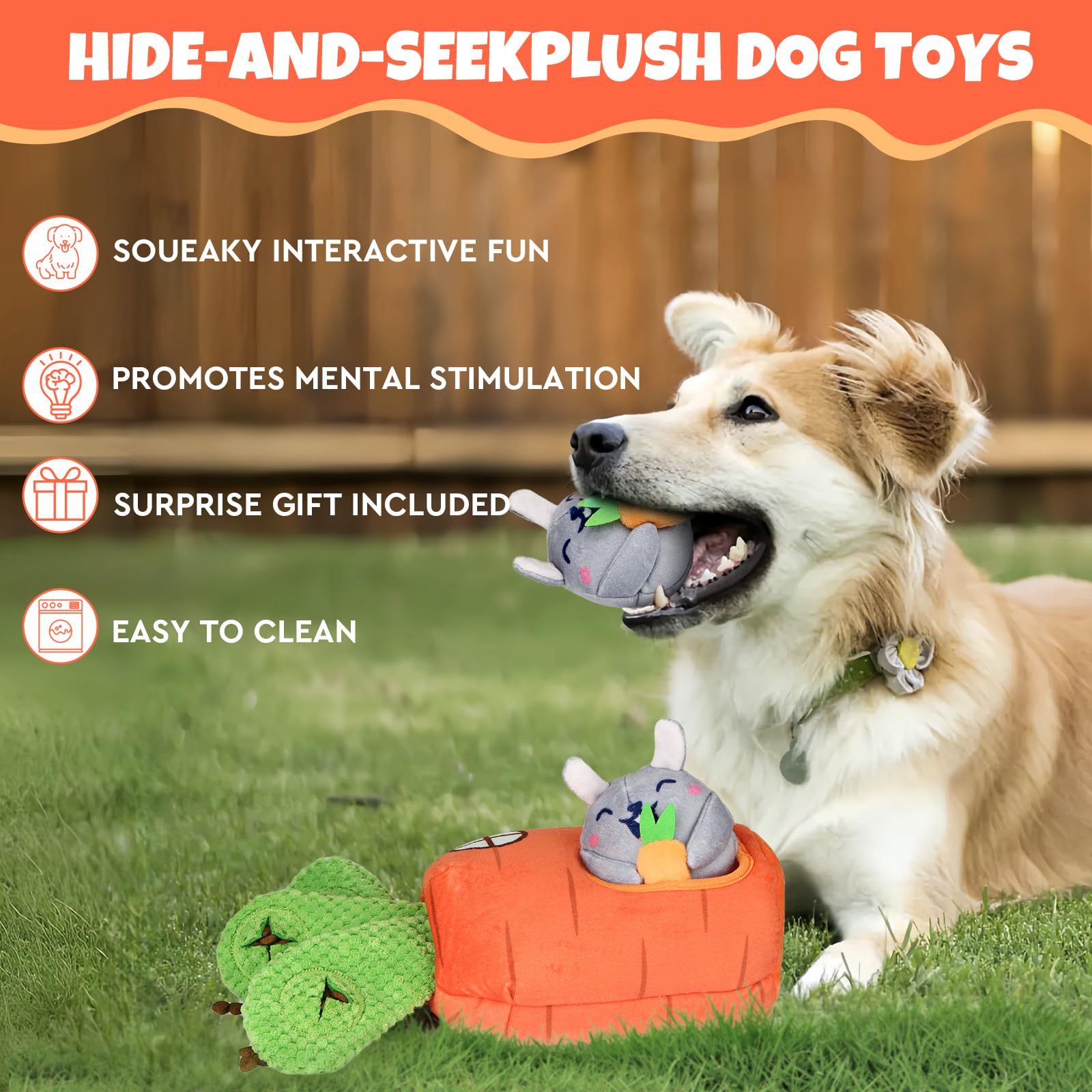 Globright Hide and Seek soft yet durable cotton construction is gentle on teeth.
