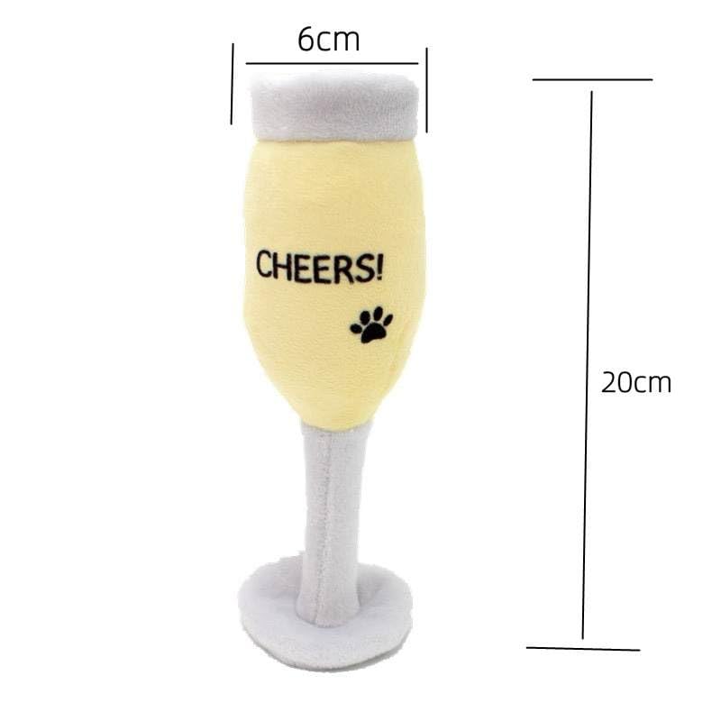 Glow Pups champagne dog toy 2-pack for shared play and photos