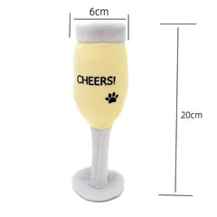 Glow Pups champagne dog toy 2-pack for shared play and photos