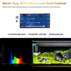 GLOWRIUM aquarium light app control enables remote adjustments from your phone.