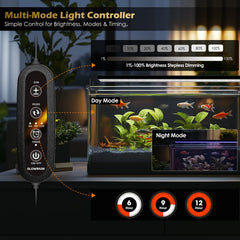 Glowrium aquarium light timer memory demonstrates convenient automation with preserved schedules after outages