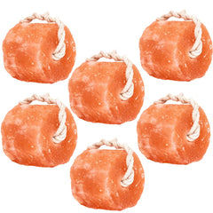 Glowyn Pink Himalayan Salt Lick on Rope provides a long-lasting mineral source for horses.