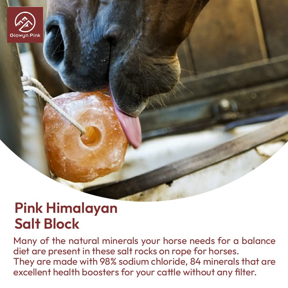 Glowyn Pink Himalayan Salt Lick close-up crystals highlight rich minerals for a balanced diet.