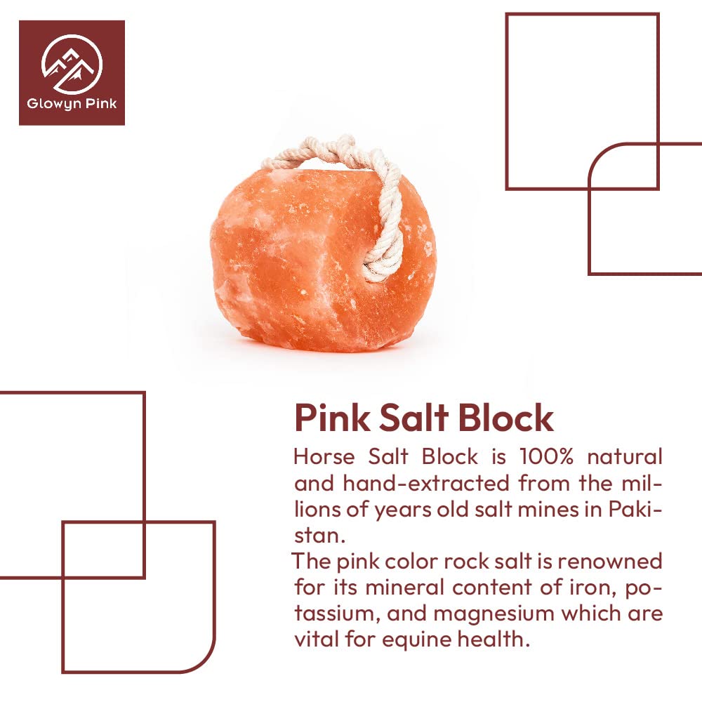 Glowyn Pink Himalayan Salt Lick packaging shows a convenient six-pack for farms.