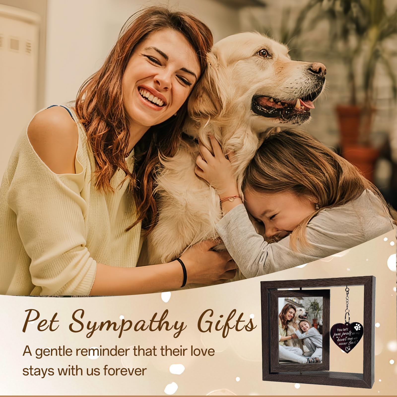 Gluimayo frame fits standard 4x6 photos for easy display of cherished moments.