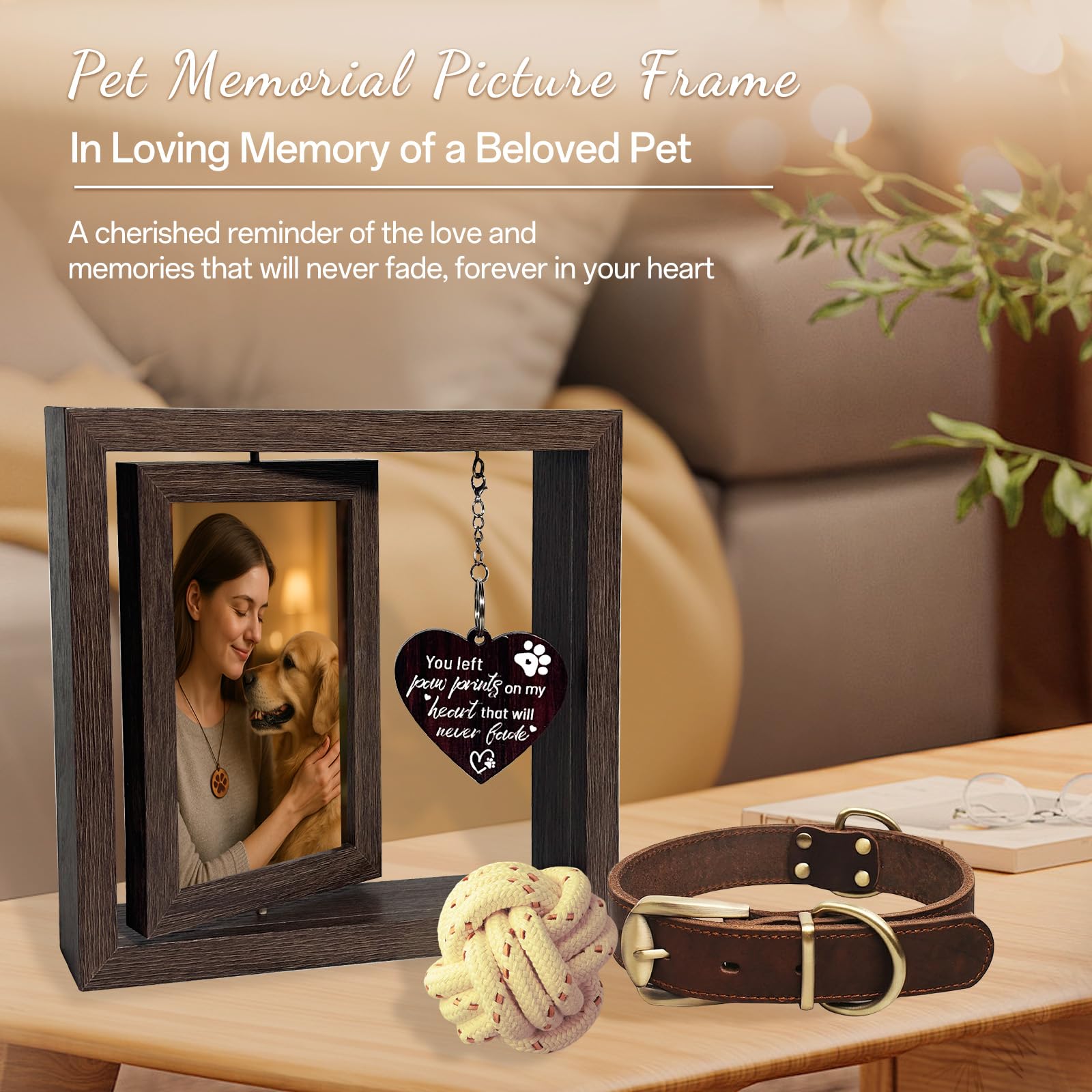 Gluimayo rotating frame back view highlights dual-sided display for memories.