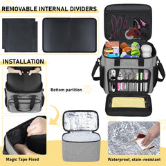 GMAK Pet Grooming Bag sturdy base illustrates durable support for heavier grooming tools.
