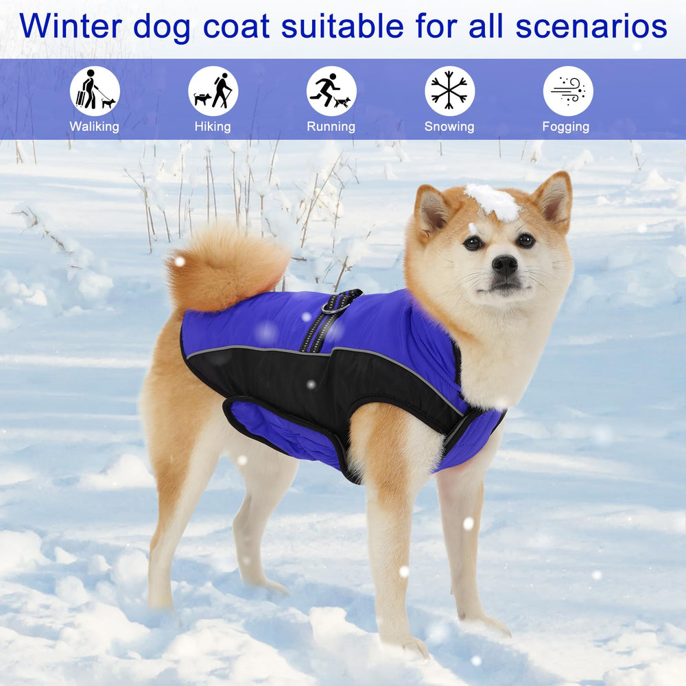 Gmayoo dog coat dual D-rings back enable leash versatility.