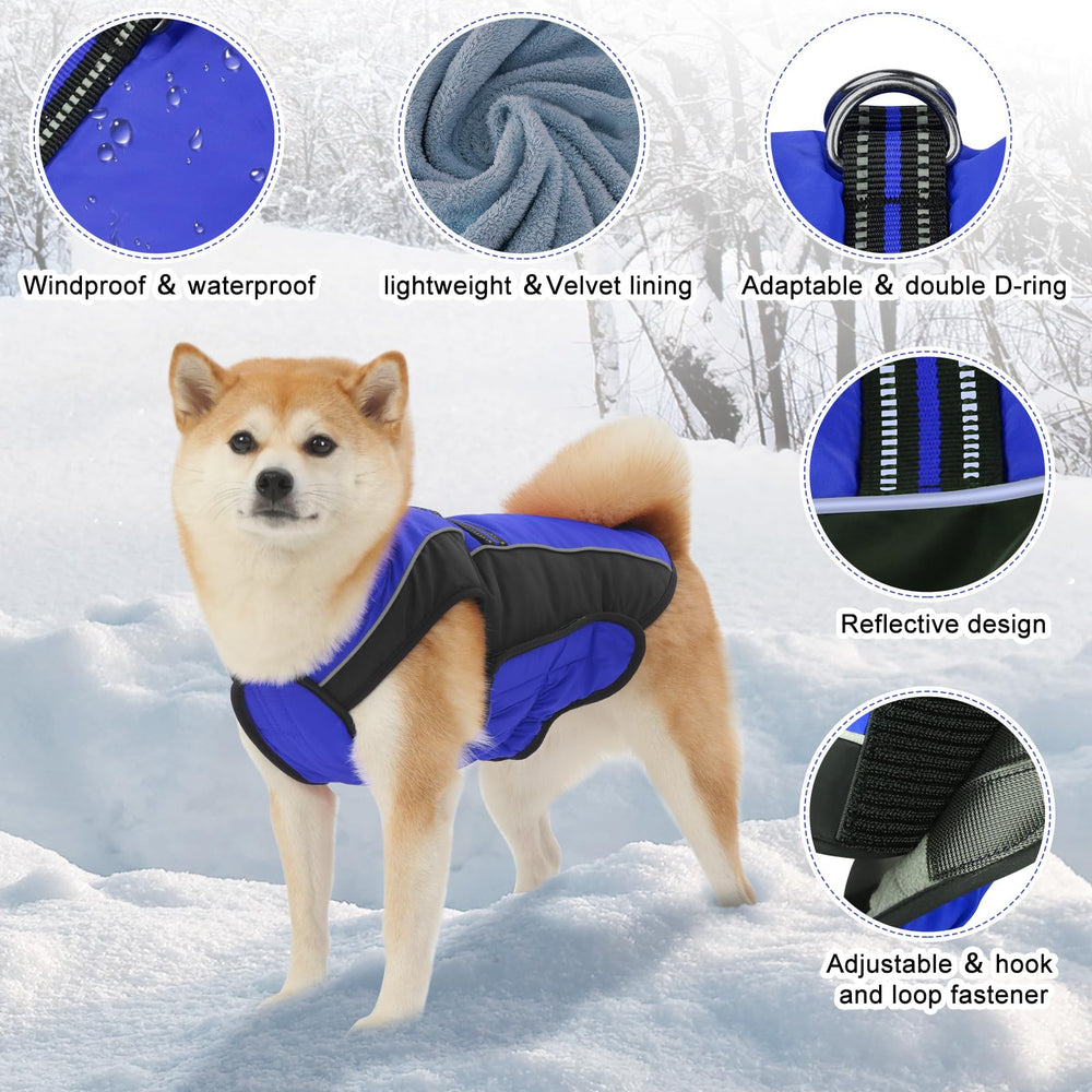 Gmayoo dog coat warm fleece lining interior provides cozy insulation.