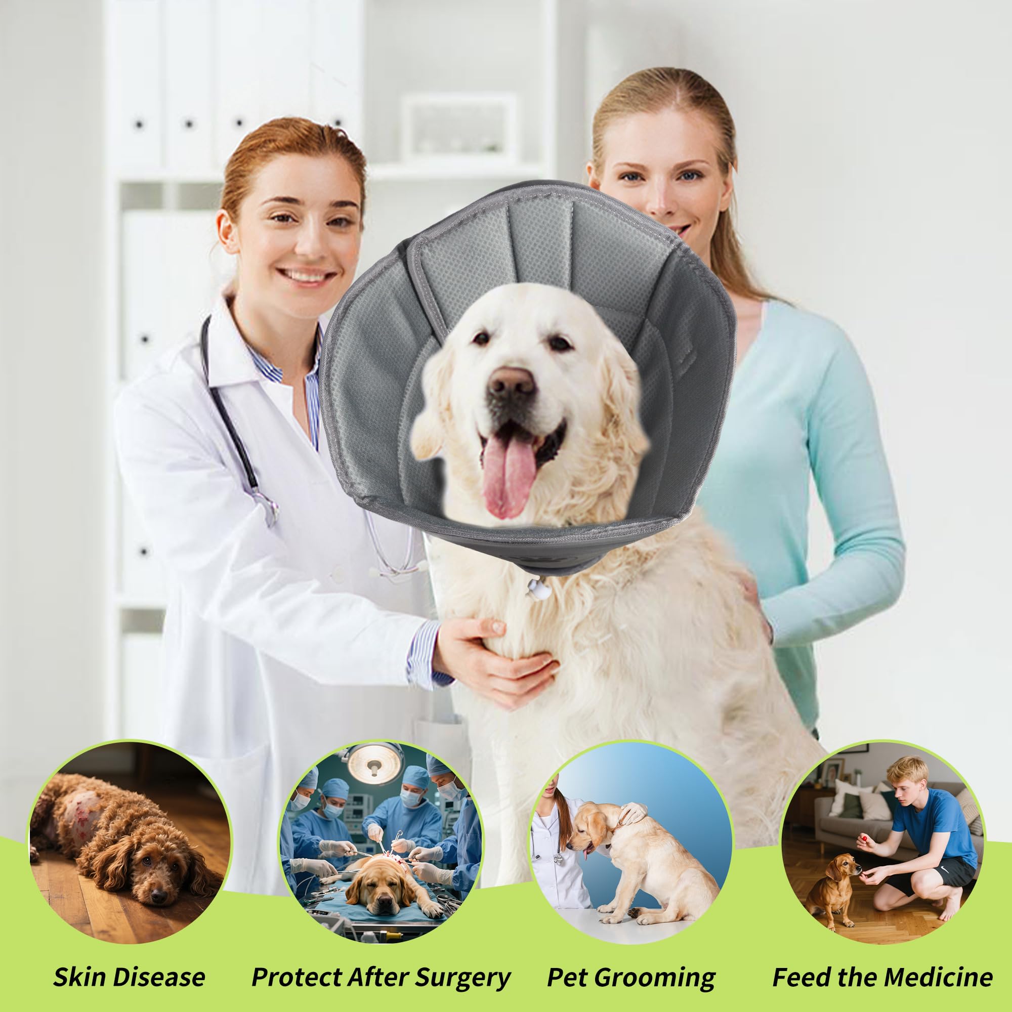 Gmkato soft cone grey side view on pet