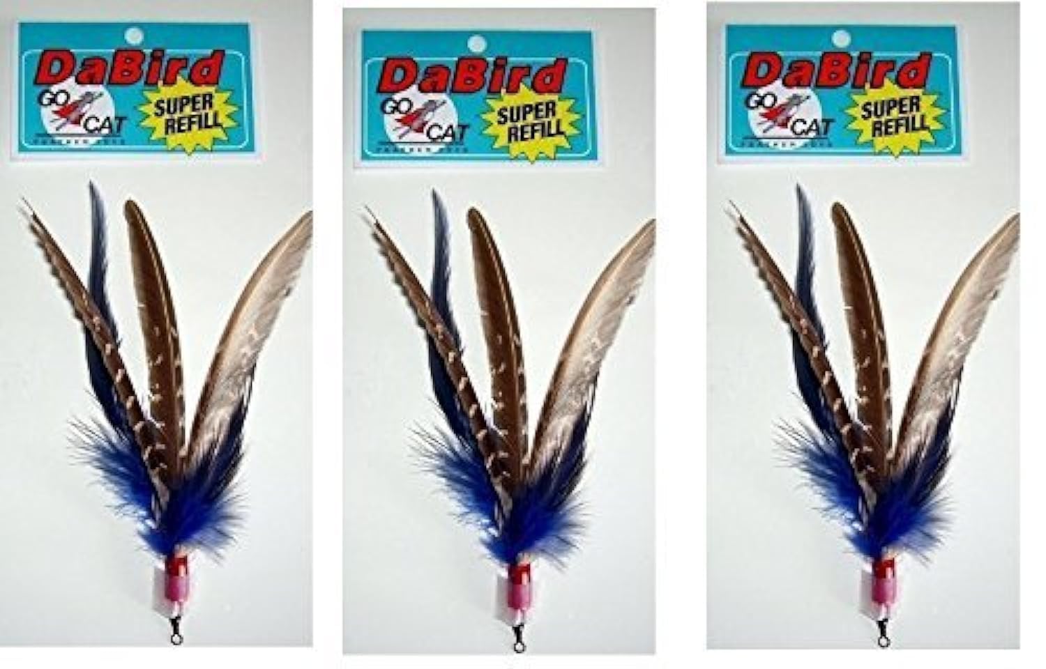 GoCat DaBird SUPER Feather refill pack in assorted colors for extended play.