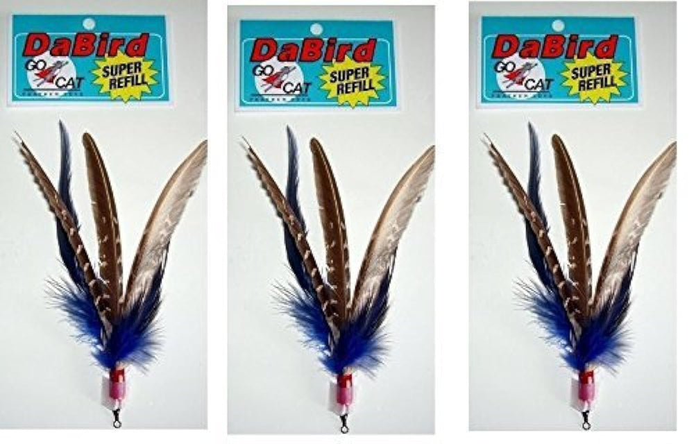 GoCat DaBird SUPER Feather refill pack in assorted colors for extended play.