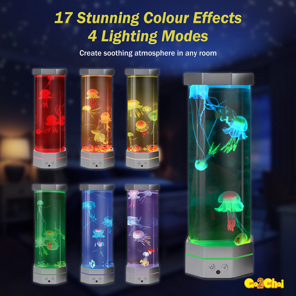 Go2Chai Jellyfish Lamp closeup reveals realistic jellyfish and water motion