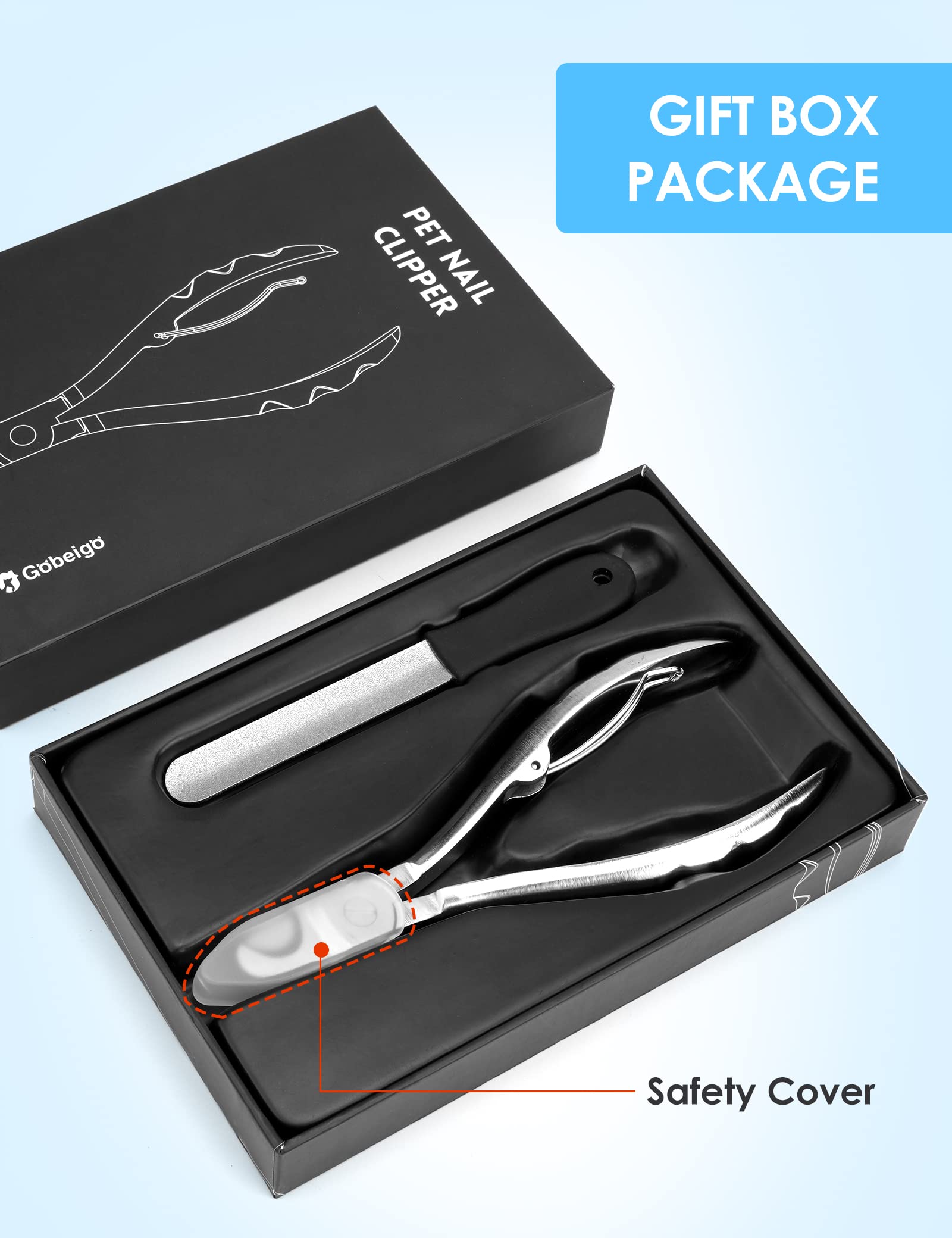 Gobeigo clippers in use on a large dog with thick nails