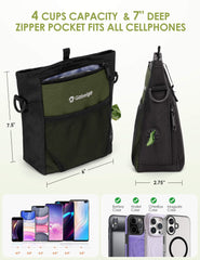 Gobeigo pouch with 4-cup capacity fits multiple treats for training.