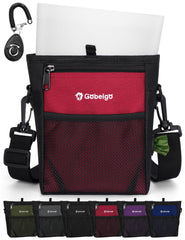 Gobeigo dog treat pouch with front pocket holds phones for easy access.