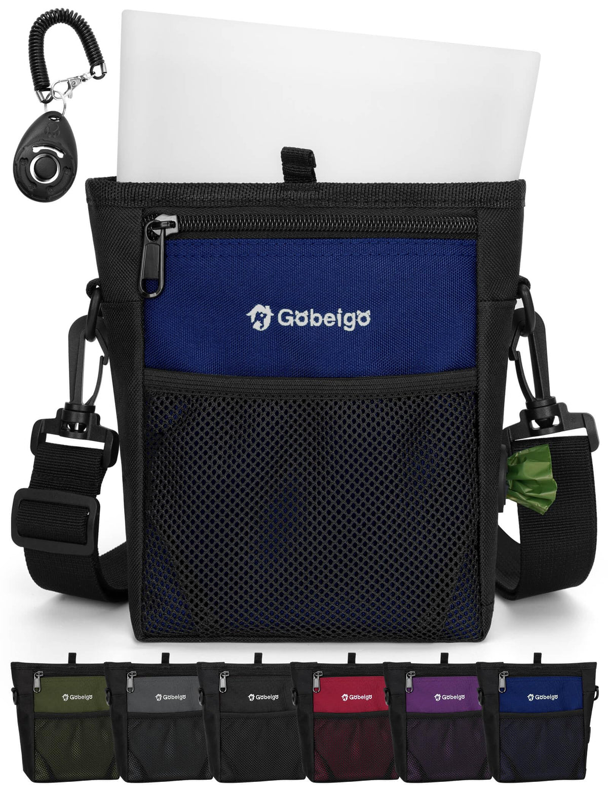 Gobeigo dog treat pouch front view for quick treat access during walks