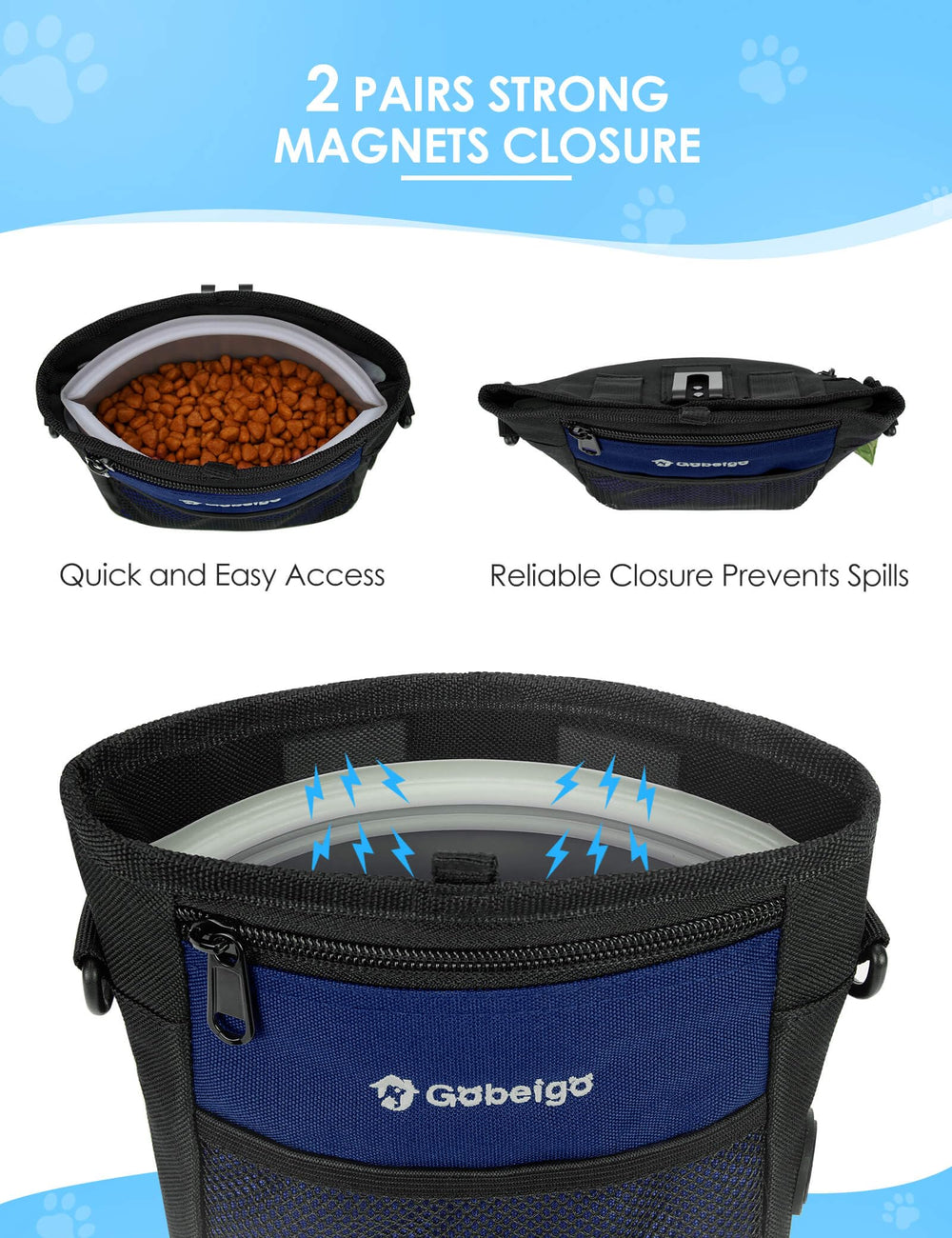 Gobeigo strong magnet closure auto-closes during bends