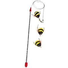 GoCat Da Bee Teaser Wand with flexible wire for safe, responsive swipes