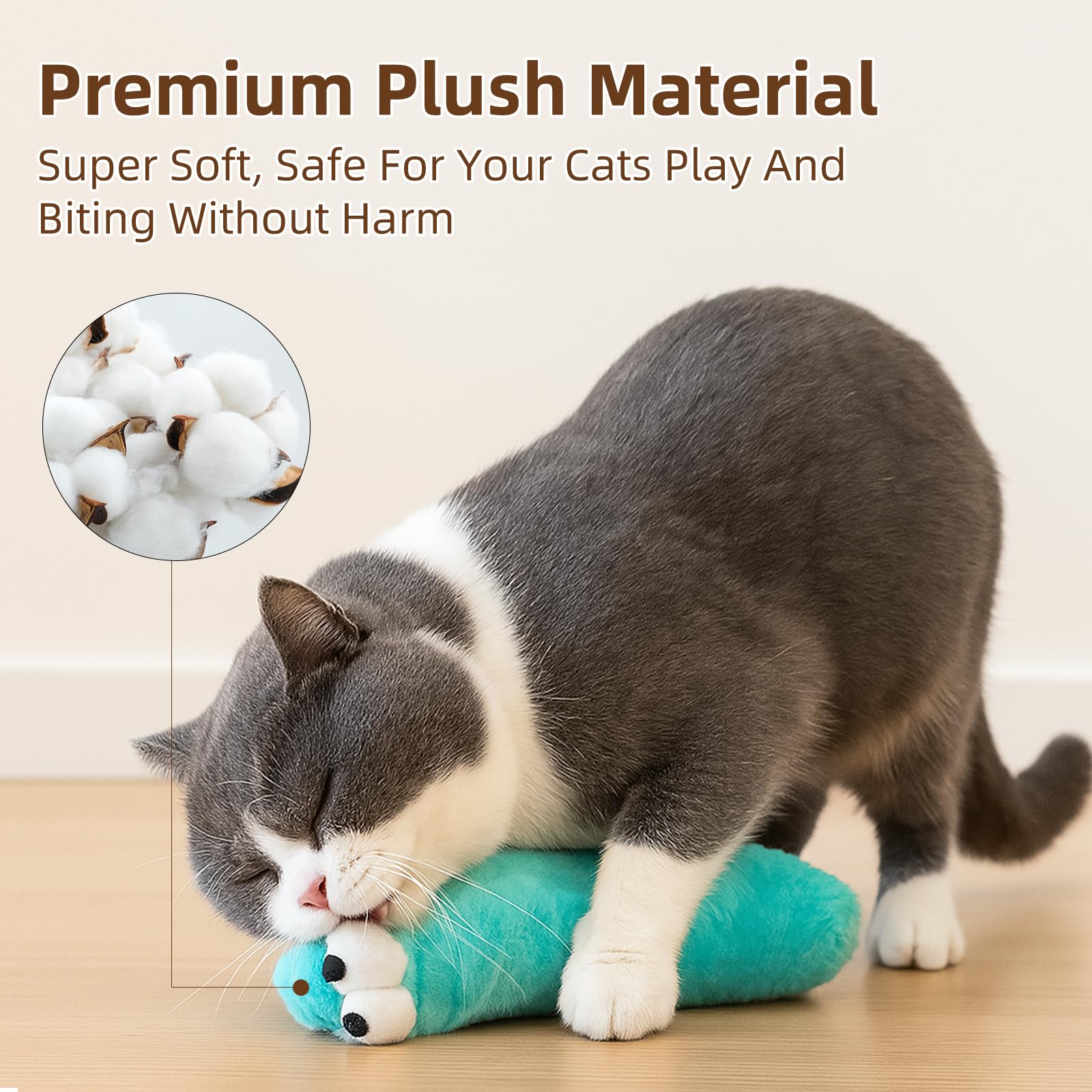 Gochanmon cat toys pillows three pack gradient colors for multi cat homes
