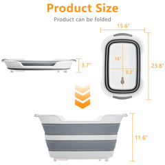 Goderewild collapsible bathtub with drain hole shown for quick drainage