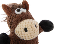 GoDog Checkers Skinny Horse with Chew Guard lining reinforces durability for tougher chewers