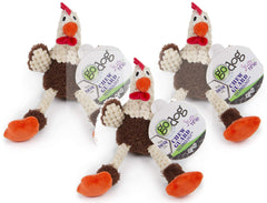 goDog Just Me Skinny Brown Rooster Small toy for playful fetch and solo play