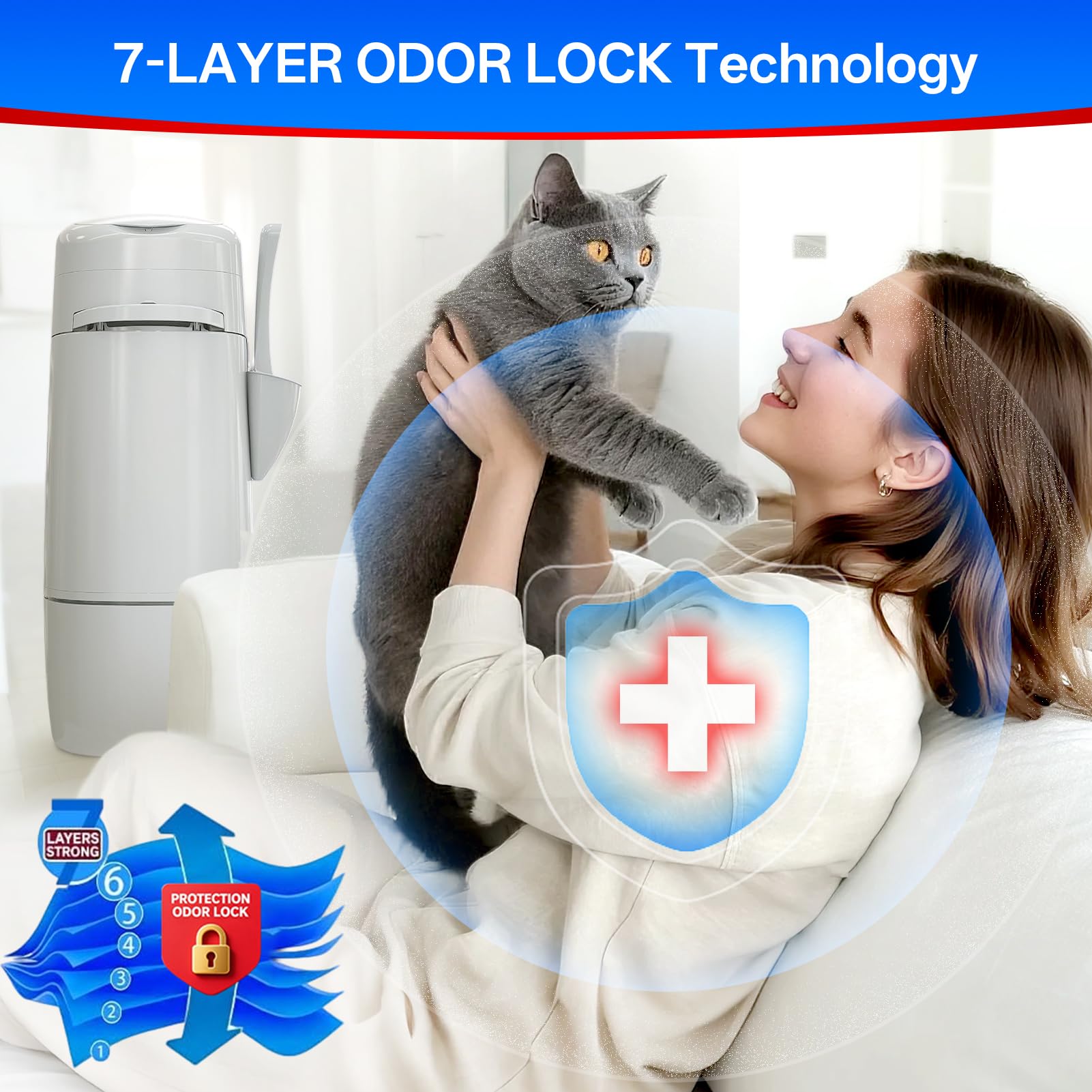 Godyoy 10-pack cat litter refill showing ample supply
