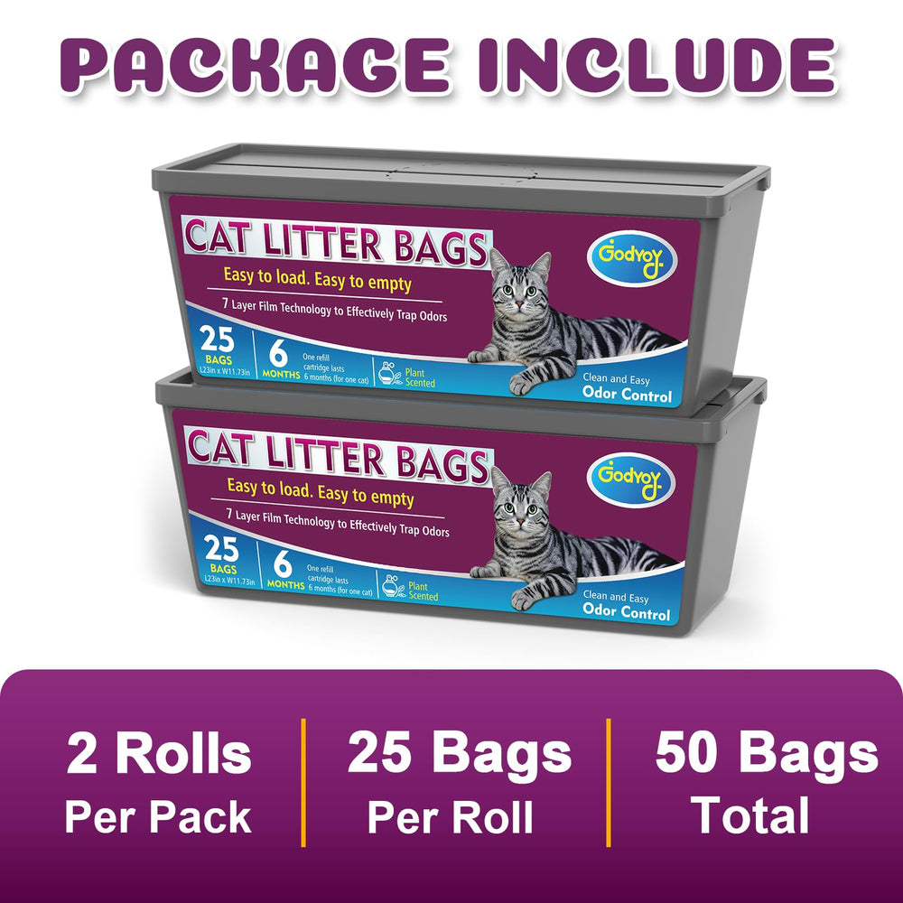 Godyoy 50-bag supply provides long-lasting value for single-cat households.