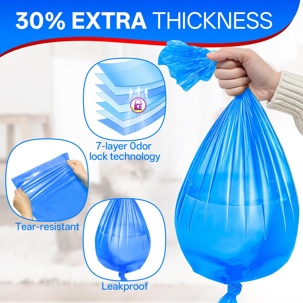Godyoy extra-length 16.5ft (5m) bags extend use between changes.