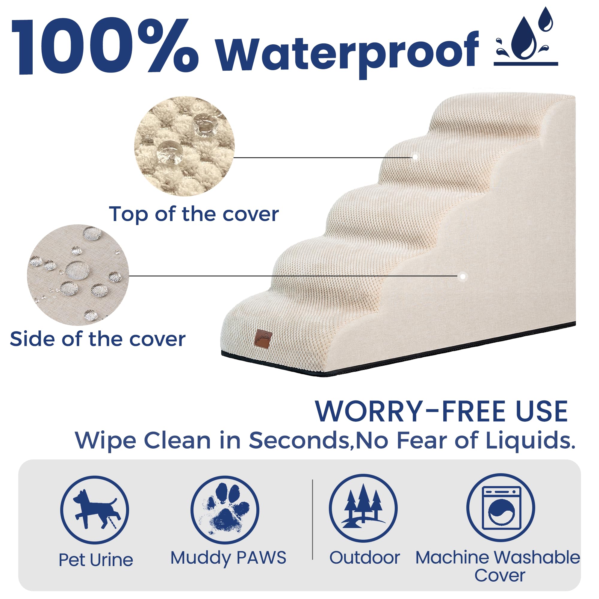 GoGoBunny beige fabric with waterproof backing for moisture resistance