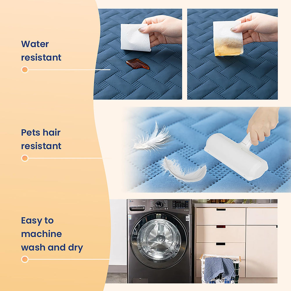 Gogobunny waterproof blanket highlights durable stitching for long-lasting use.