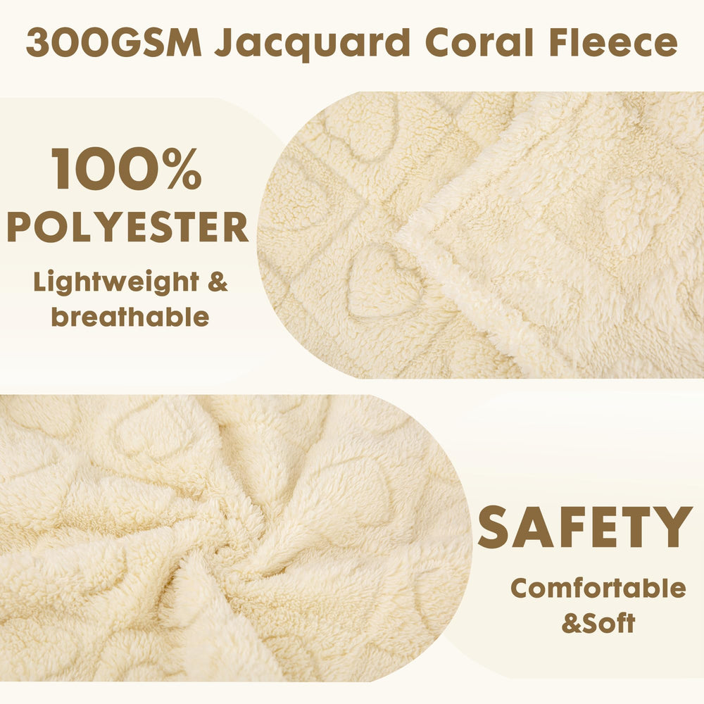 Gogobunny 300GSM coral fleece texture close-up for plush feel