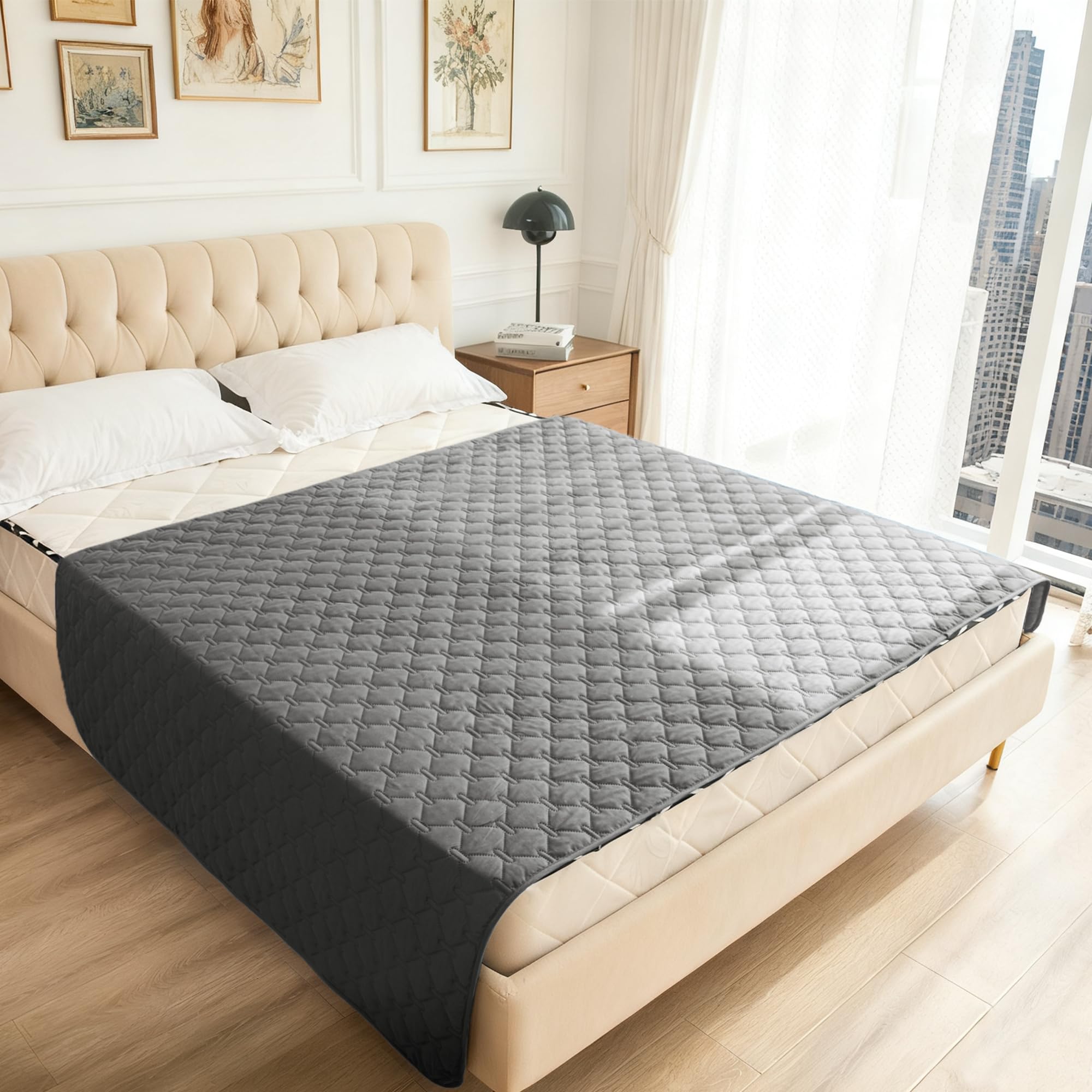 Gogobunny dark grey and light grey reversible sides enhance decor and versatility.