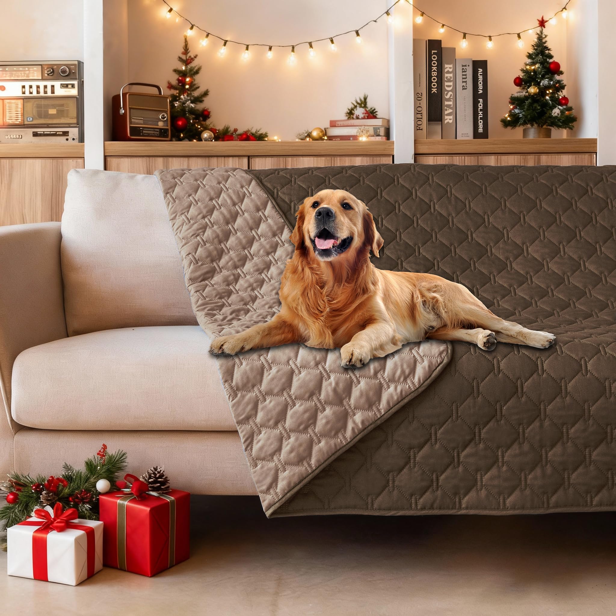 gogobunny dog bed cover double-sided waterproof fabric protects furniture from spills