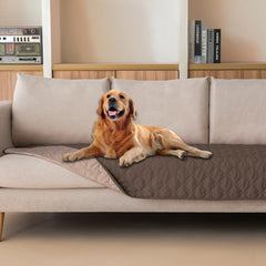 gogobunny dog bed cover shows waterproof double-sided protection for furniture.