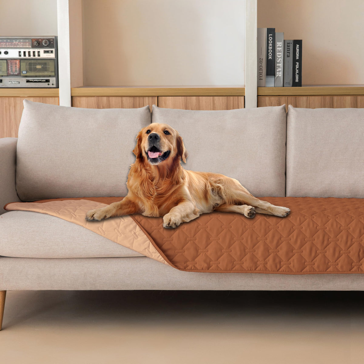 Gogobunny dog bed cover features a waterproof outer layer for mess-free lounging.