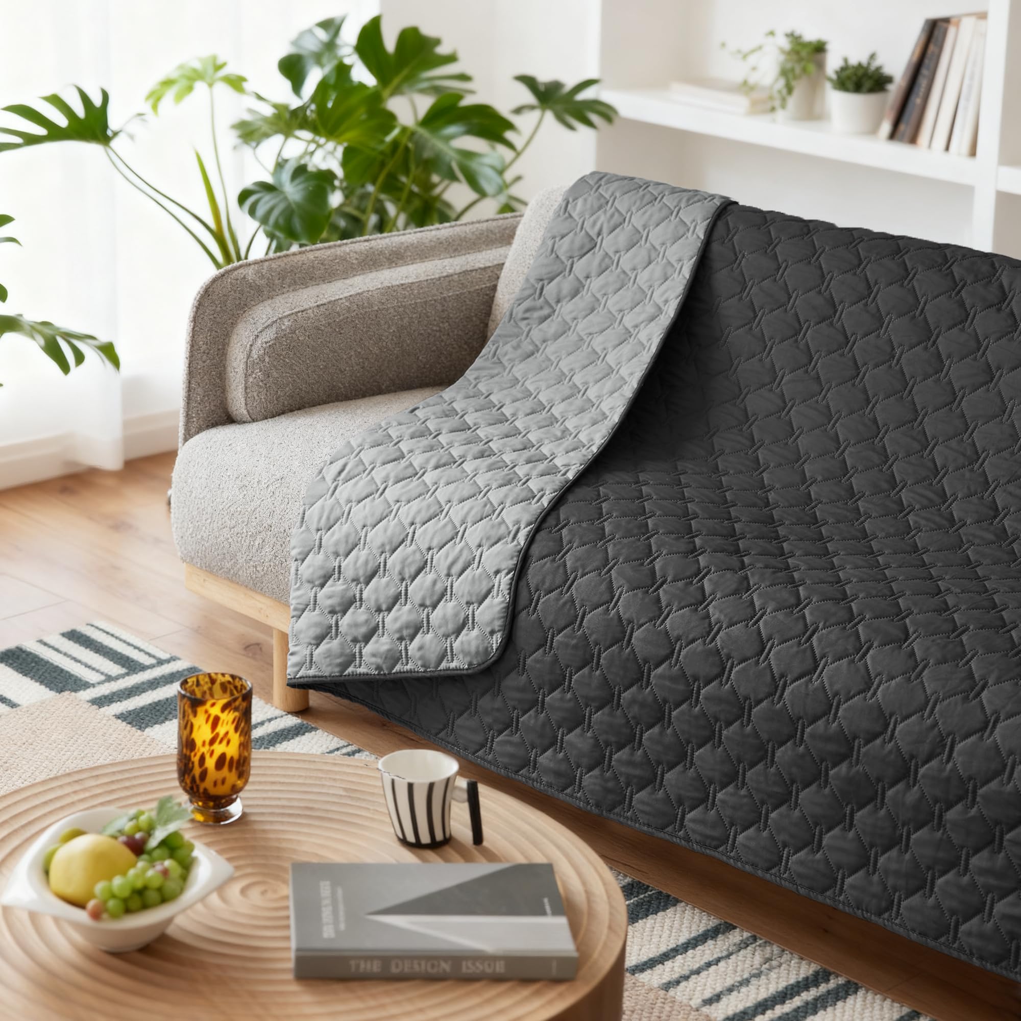 Gogobunny plaid-pattern blanket adds elegant touch to living spaces.
