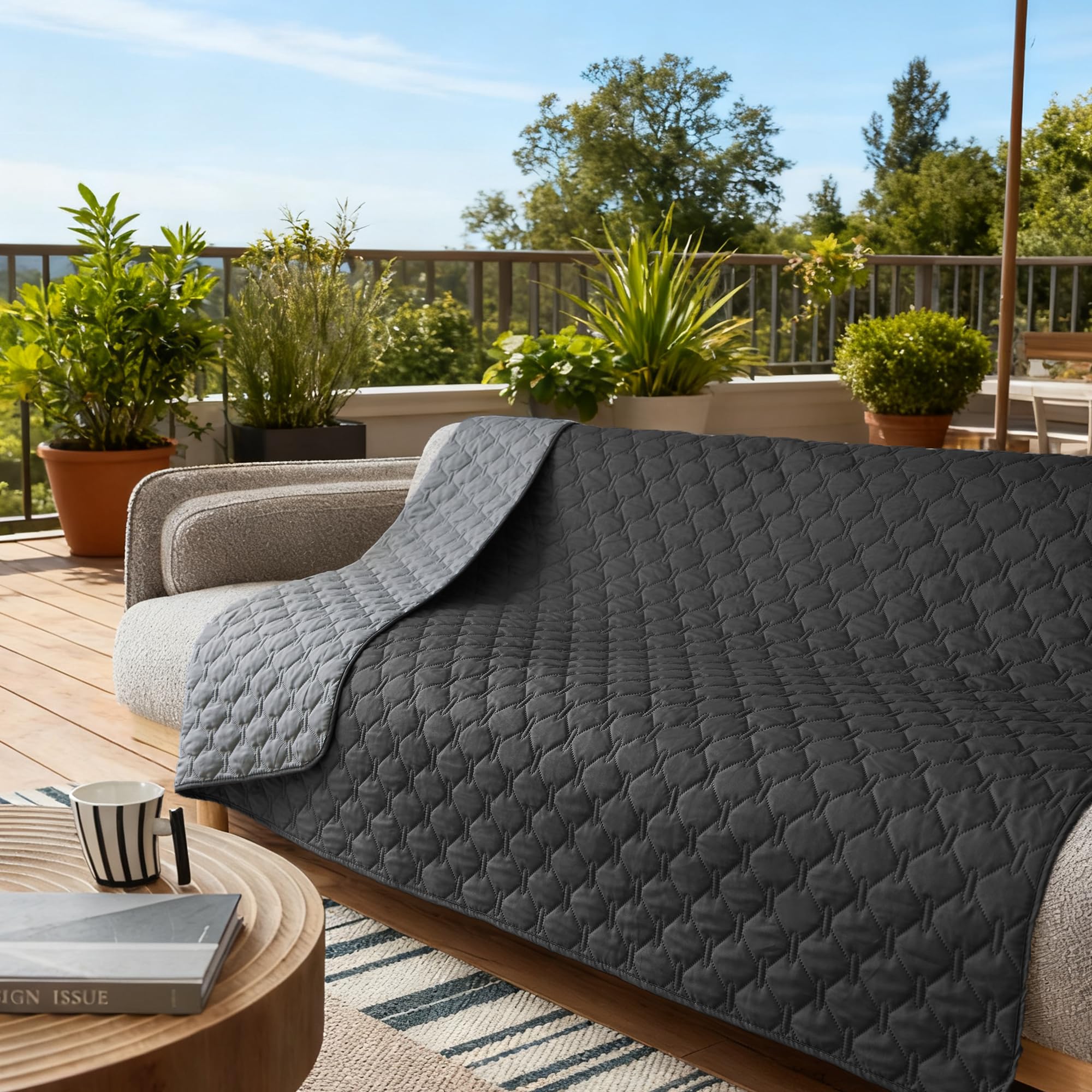 Gogobunny sofa protection blanket offers broad coverage on furniture.